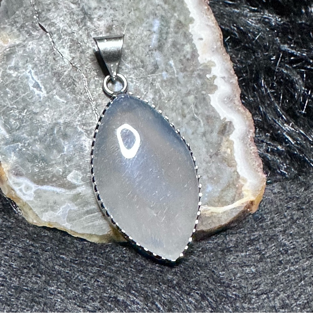 Artisan handcrafted, Jewelry Orca Agate Pendant Bezel Set Cabochon Art To Wear